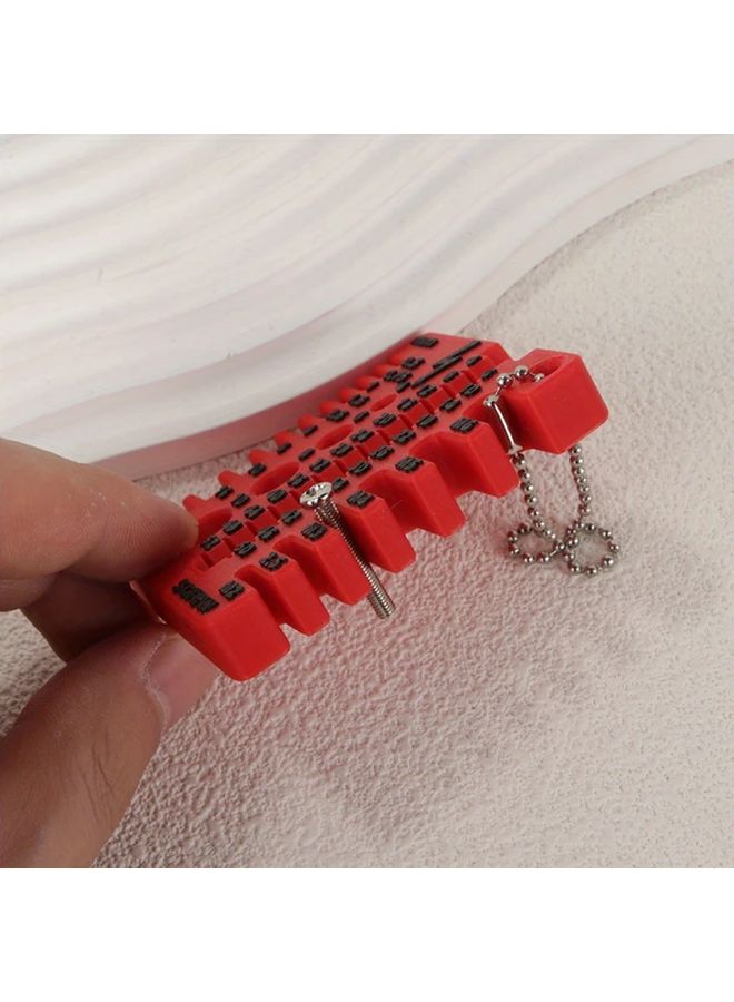 Orange Wire And Screw Gauge Measuring Tool Portable Double Sided Ruler For DIY - Image 5
